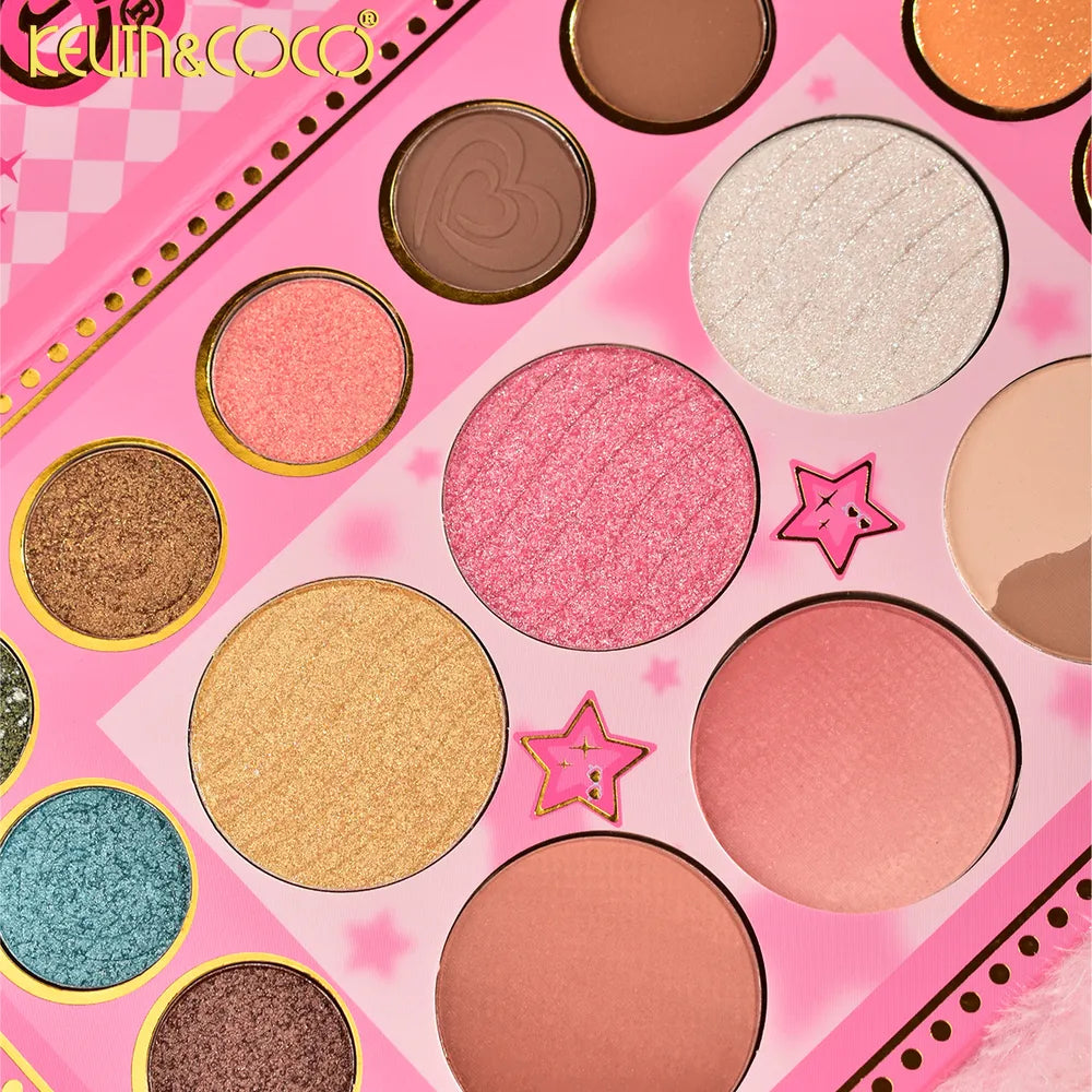 Paleta de maquillaje Furry de 42 colores de dos capas para rostro y ojos