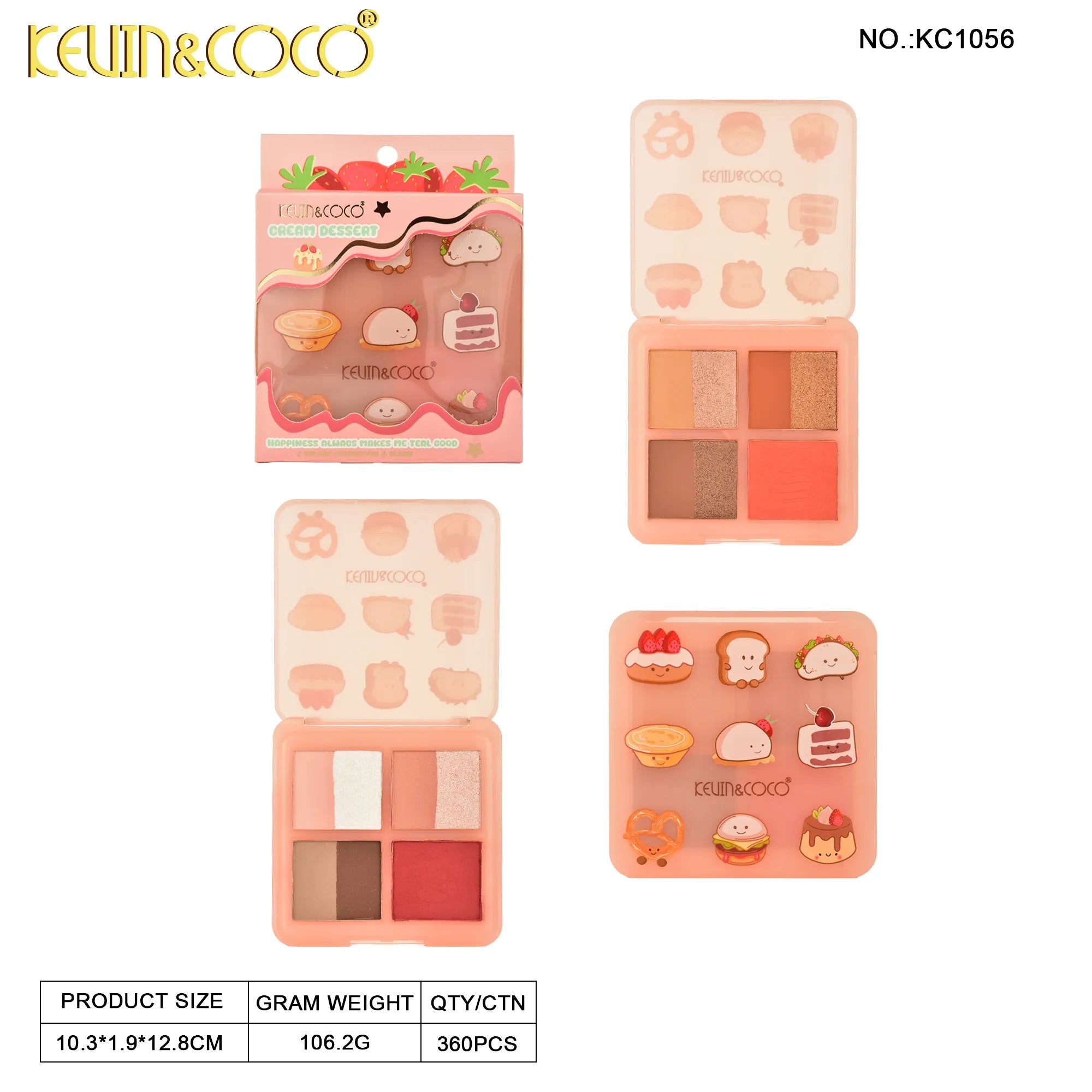 Paleta de Sombra de Ojos y Coloretes en 6 Tonos Colección Cream Dessert