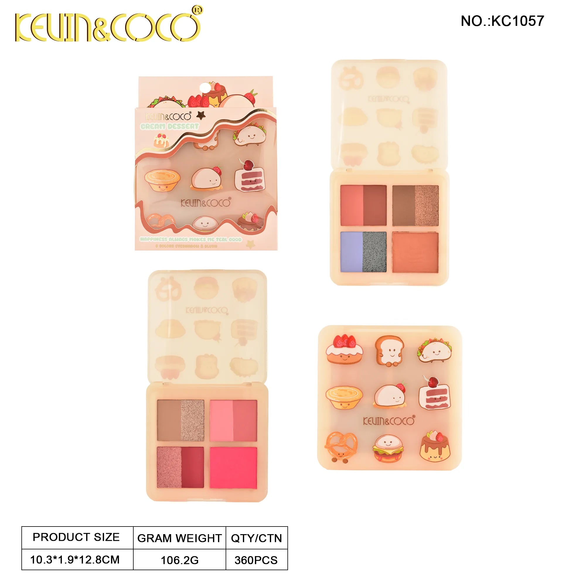 Paleta de Sombra de Ojos y Coloretes en 6 Tonos Colección Cream Dessert