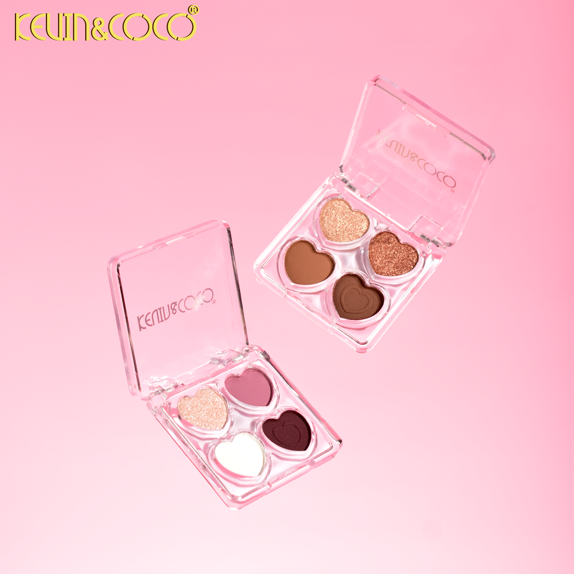 Kit de maquillaje Heart Inflation: Sombra de ojos, rubor, lápiz labial y brillo labial