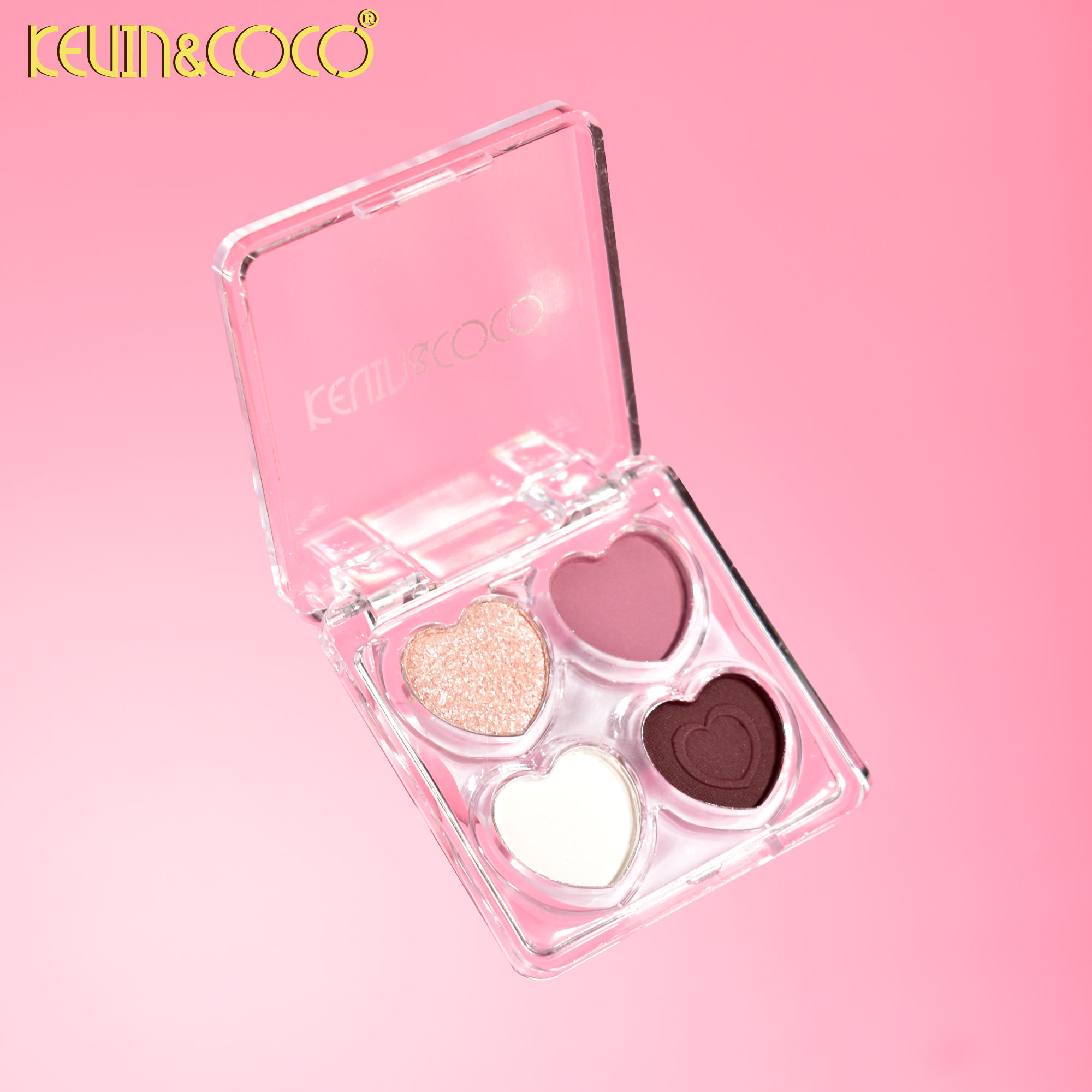 Kit de maquillaje Heart Inflation: Sombra de ojos, rubor, lápiz labial y brillo labial