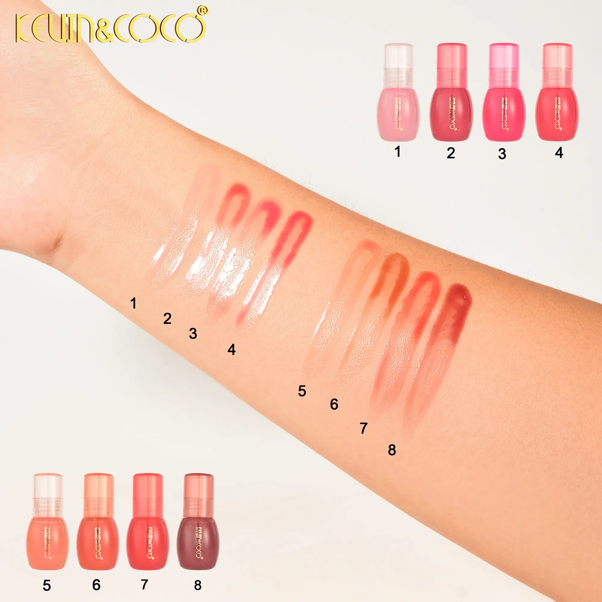 Set 4 Brillos Labiales Cherry Lip Lacquer