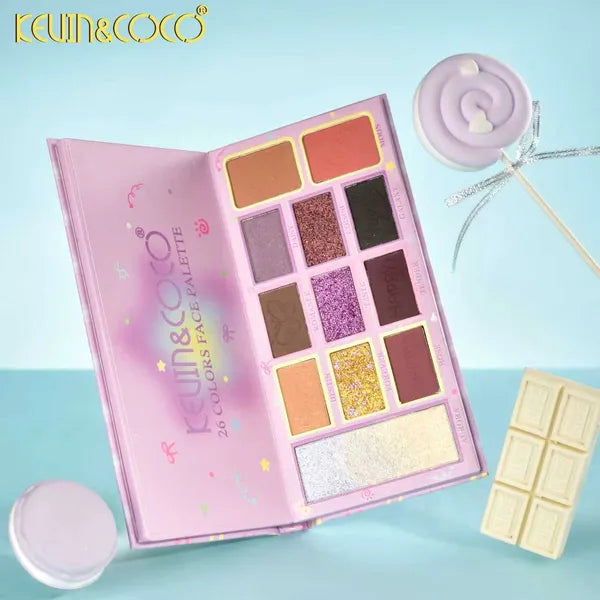 Paleta de sombras de ojos DreamWeaver Express de 26 colores .