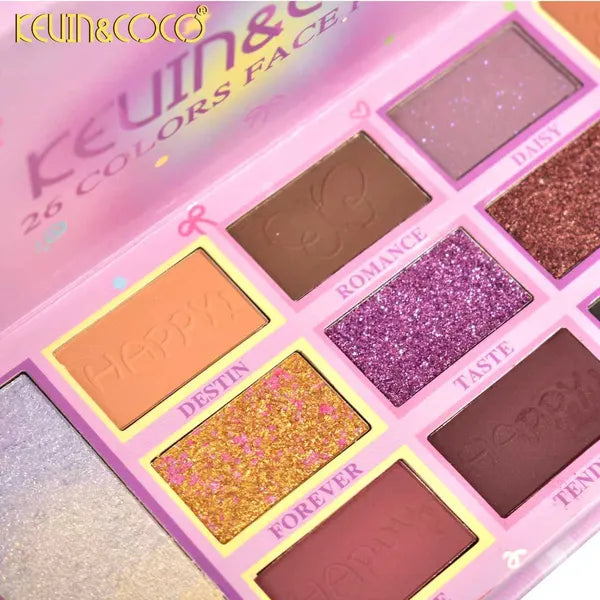 Paleta de sombras de ojos DreamWeaver Express de 26 colores .