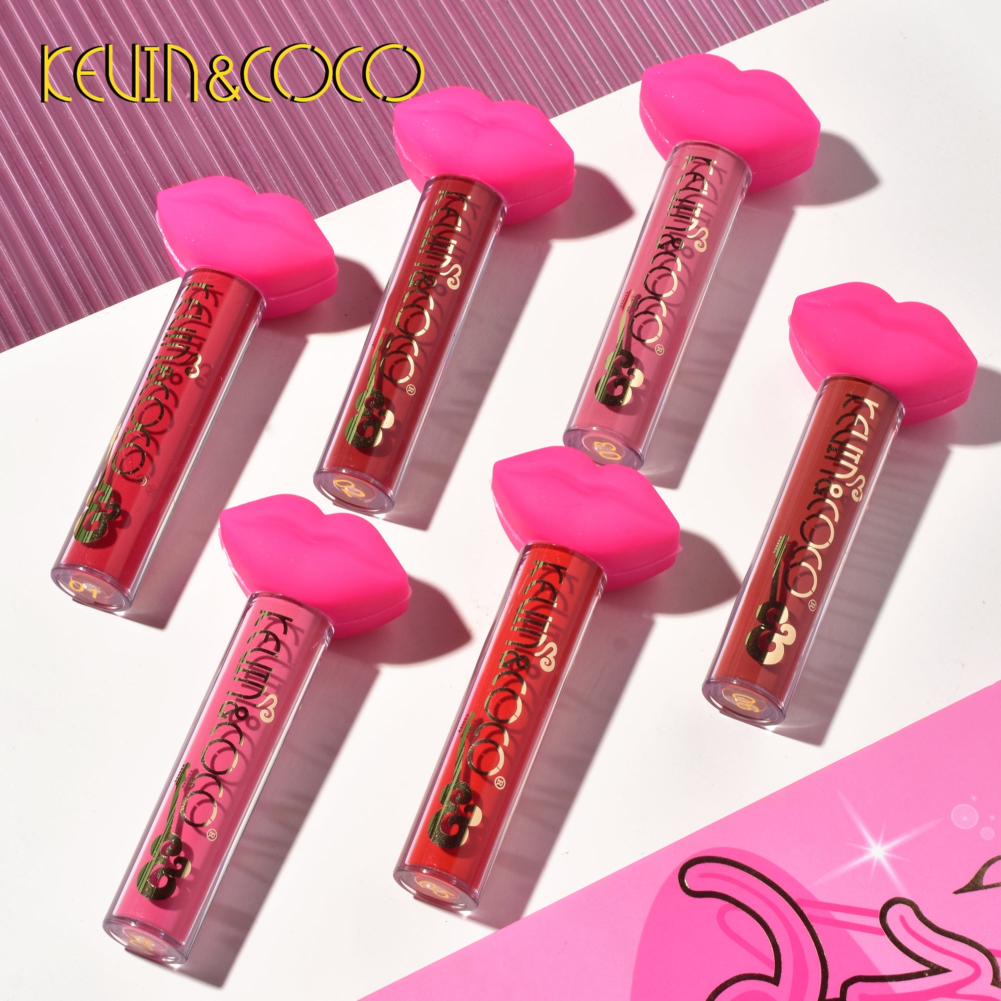 Juego de Brillos Labiales Mate Rock and Roll de 6 Colores