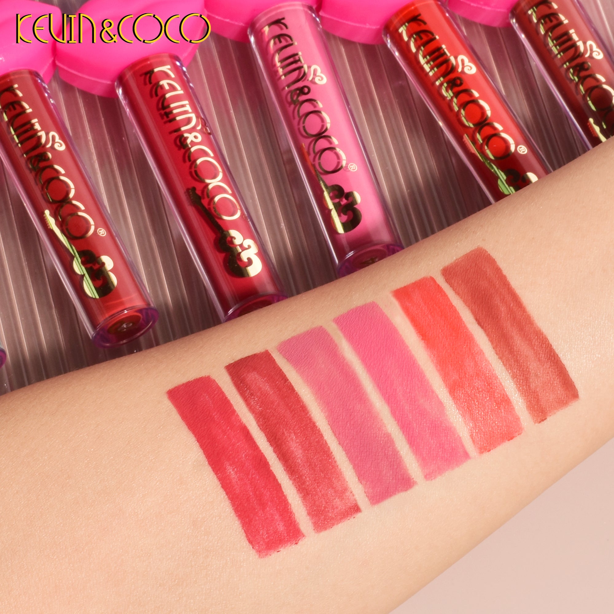 Juego de Brillos Labiales Mate Rock and Roll de 6 Colores
