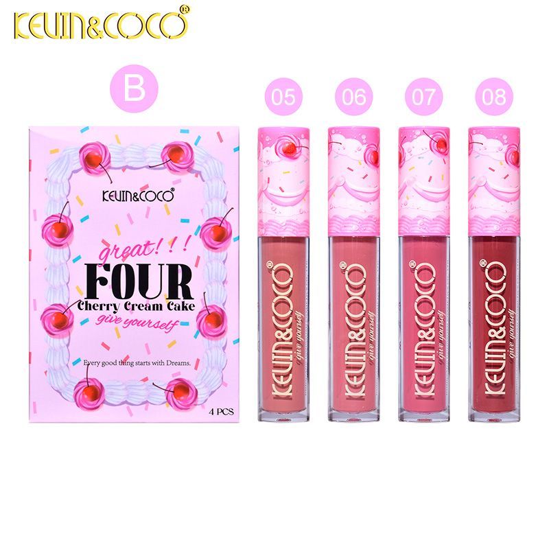 Cherry Cream Cake Set 4 Lip Gloss
