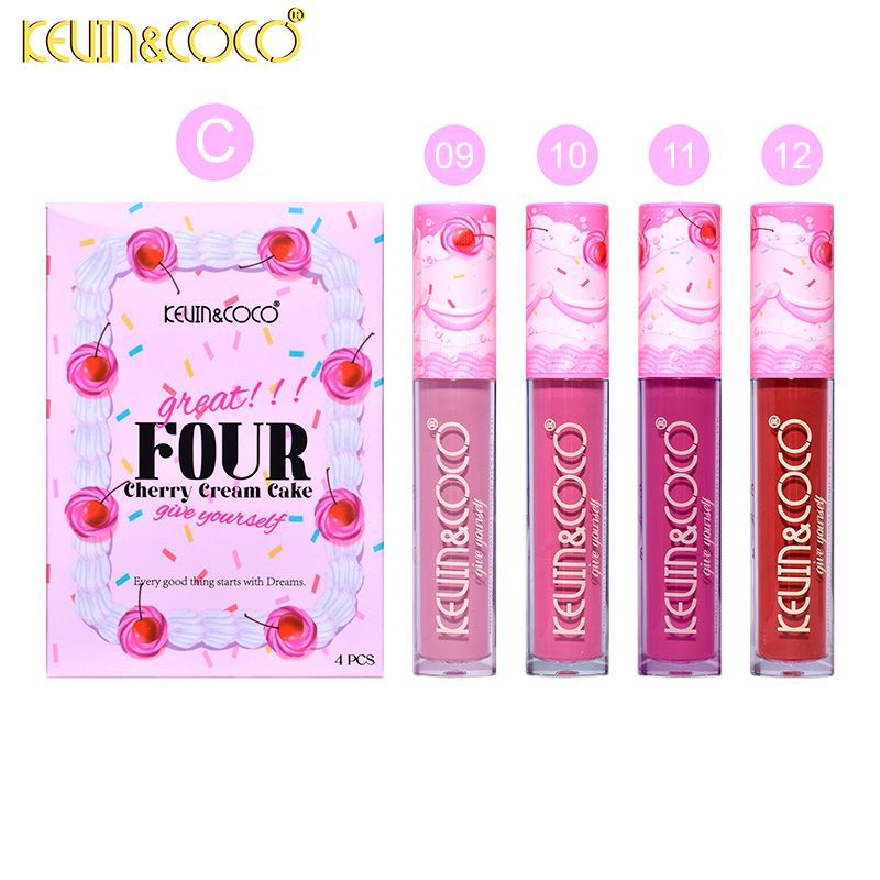 Cherry Cream Cake Set 4 Lip Gloss