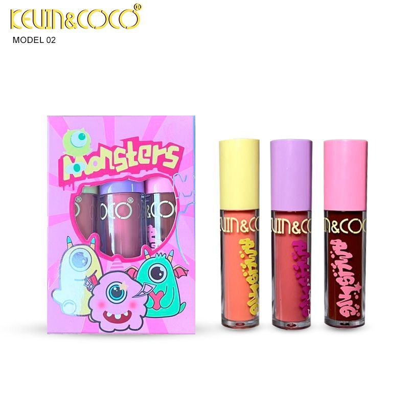 Monster Set 3 Colors Lip Gloss
