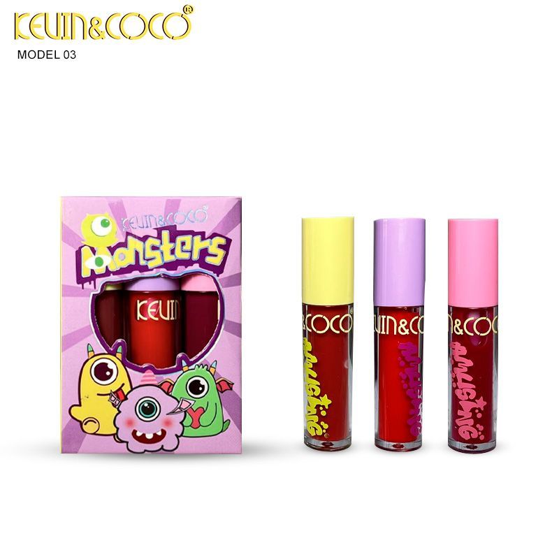 Monster Set 3 Colors Lip Gloss