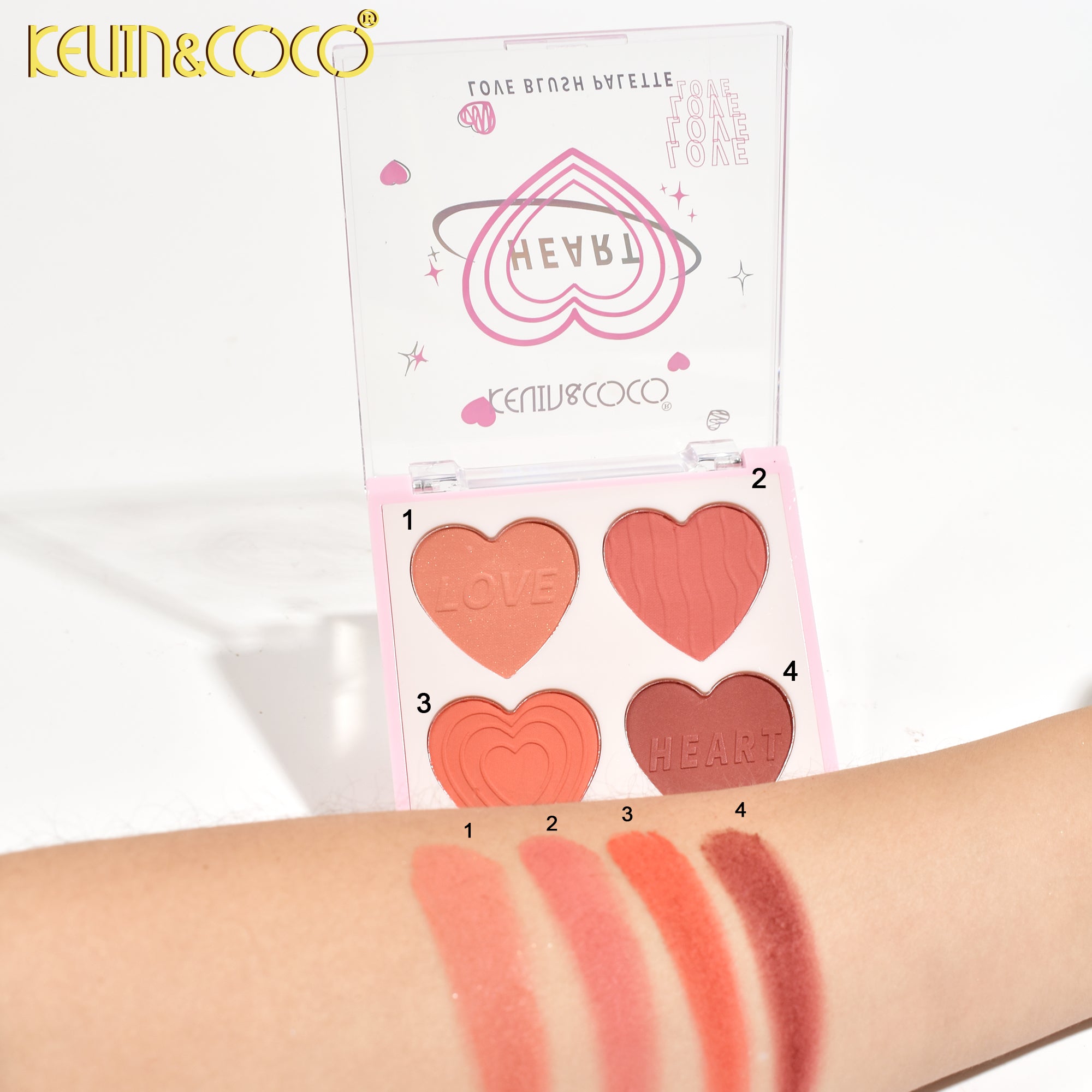 Paleta de Colorete de 4 Tonos