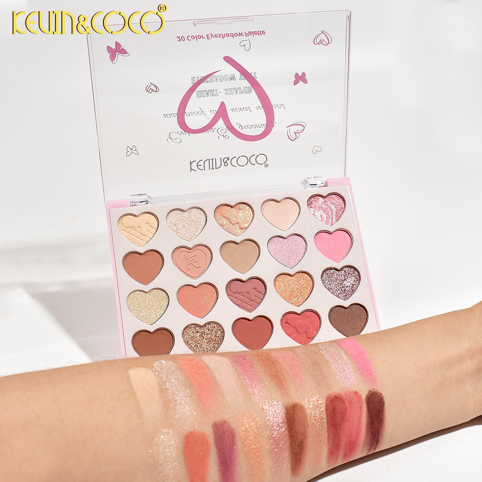 Paleta de Maquillaje de 20 Tonos, Sombra de Ojos, Iluminador, Colorete.