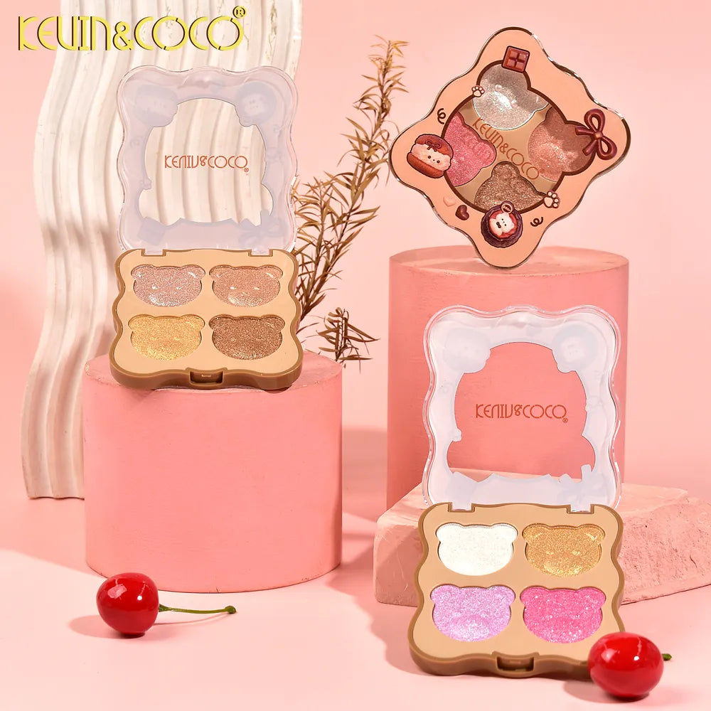 Paleta de Iluminadores Fuzzy Bear Fun de 4 Colores