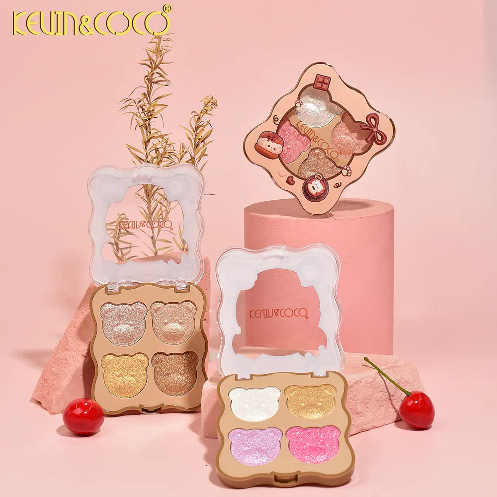 Paleta de Iluminadores Fuzzy Bear Fun de 4 Colores