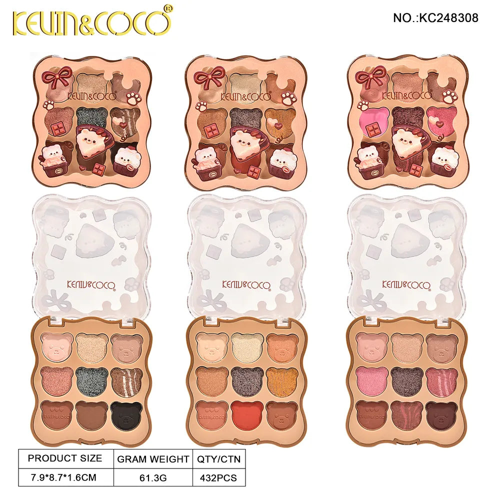 Paleta de Sombras de Ojos Fuzzy Bear Fun de 9 Colores
