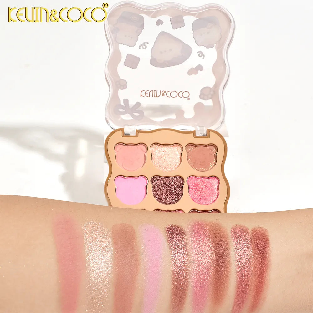 Paleta de Sombras de Ojos Fuzzy Bear Fun de 9 Colores