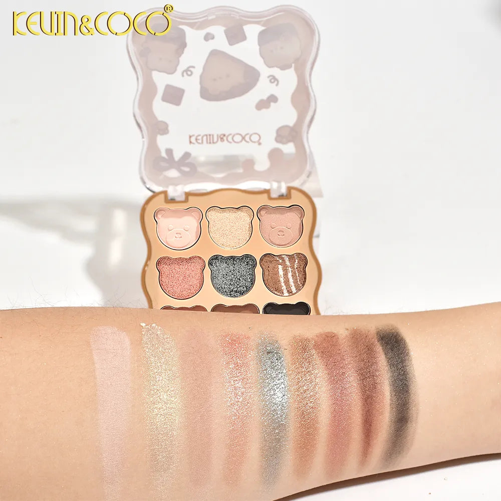 Paleta de Sombras de Ojos Fuzzy Bear Fun de 9 Colores