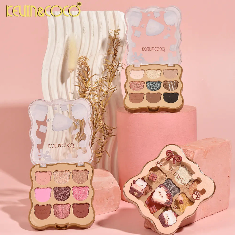 Paleta de Sombras de Ojos Fuzzy Bear Fun de 9 Colores