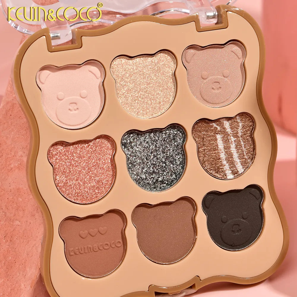 Paleta de Sombras de Ojos Fuzzy Bear Fun de 9 Colores