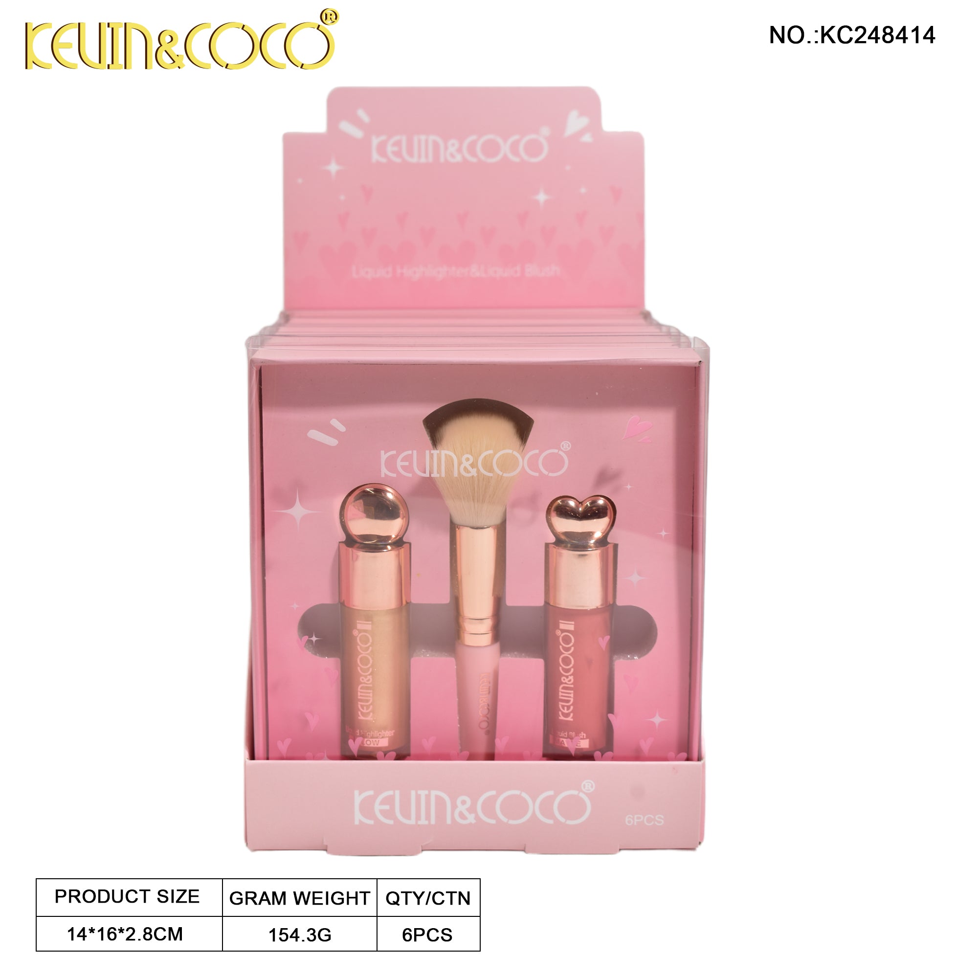 Iluminador y Colorete Líquido con Brocha