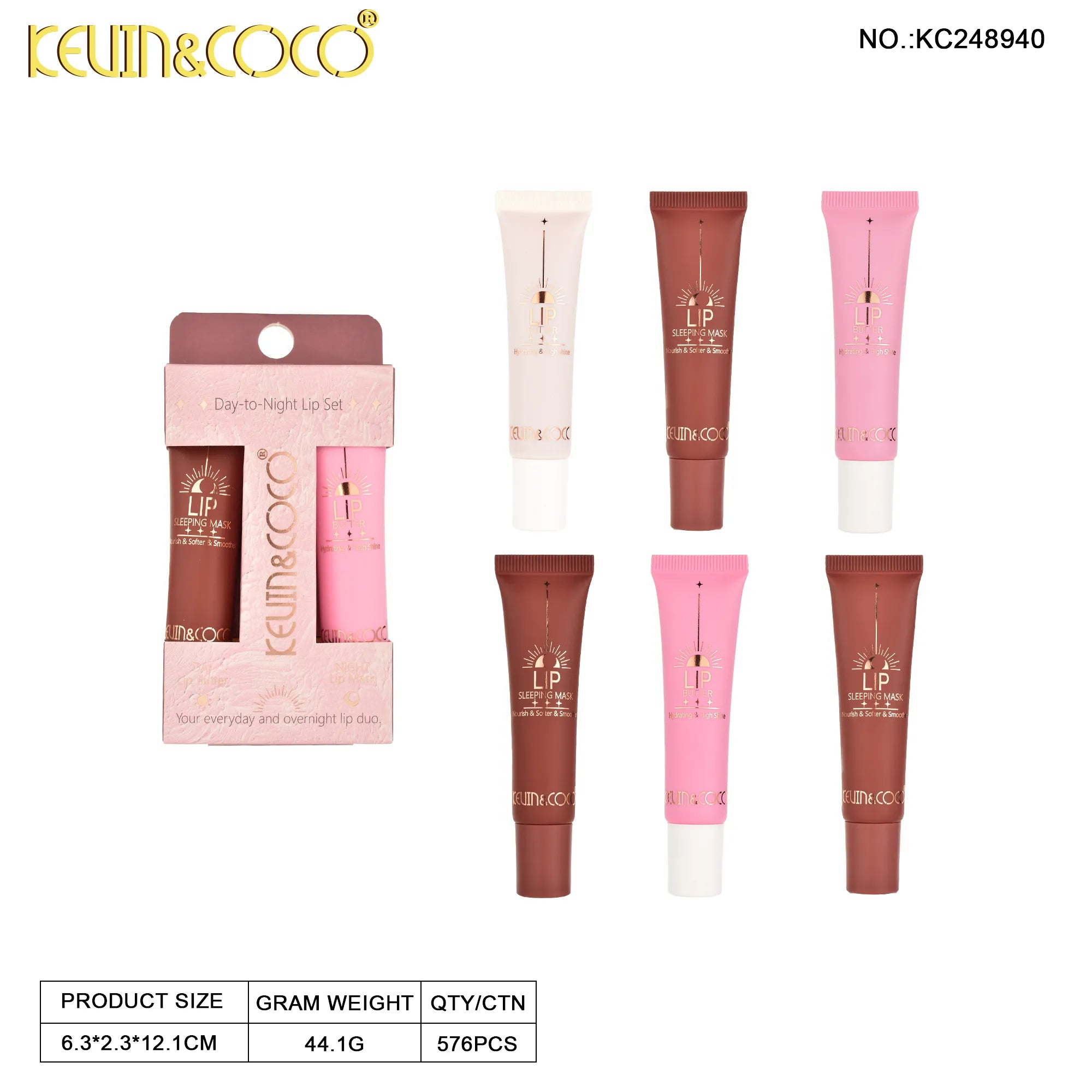 Set Brillo Labial & Mascarilla Labial Day to Night