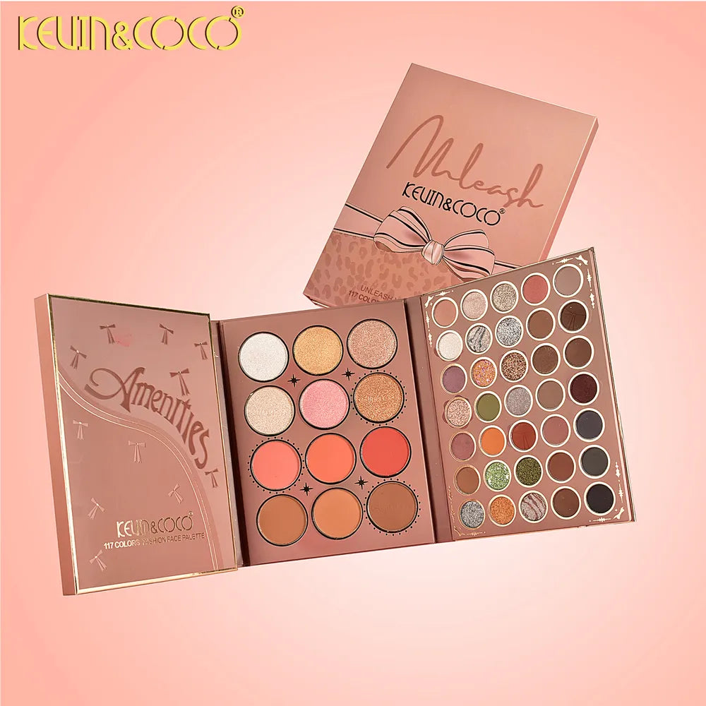 Paleta de Sombras de Ojos Brown Bowknot de 117 Colores