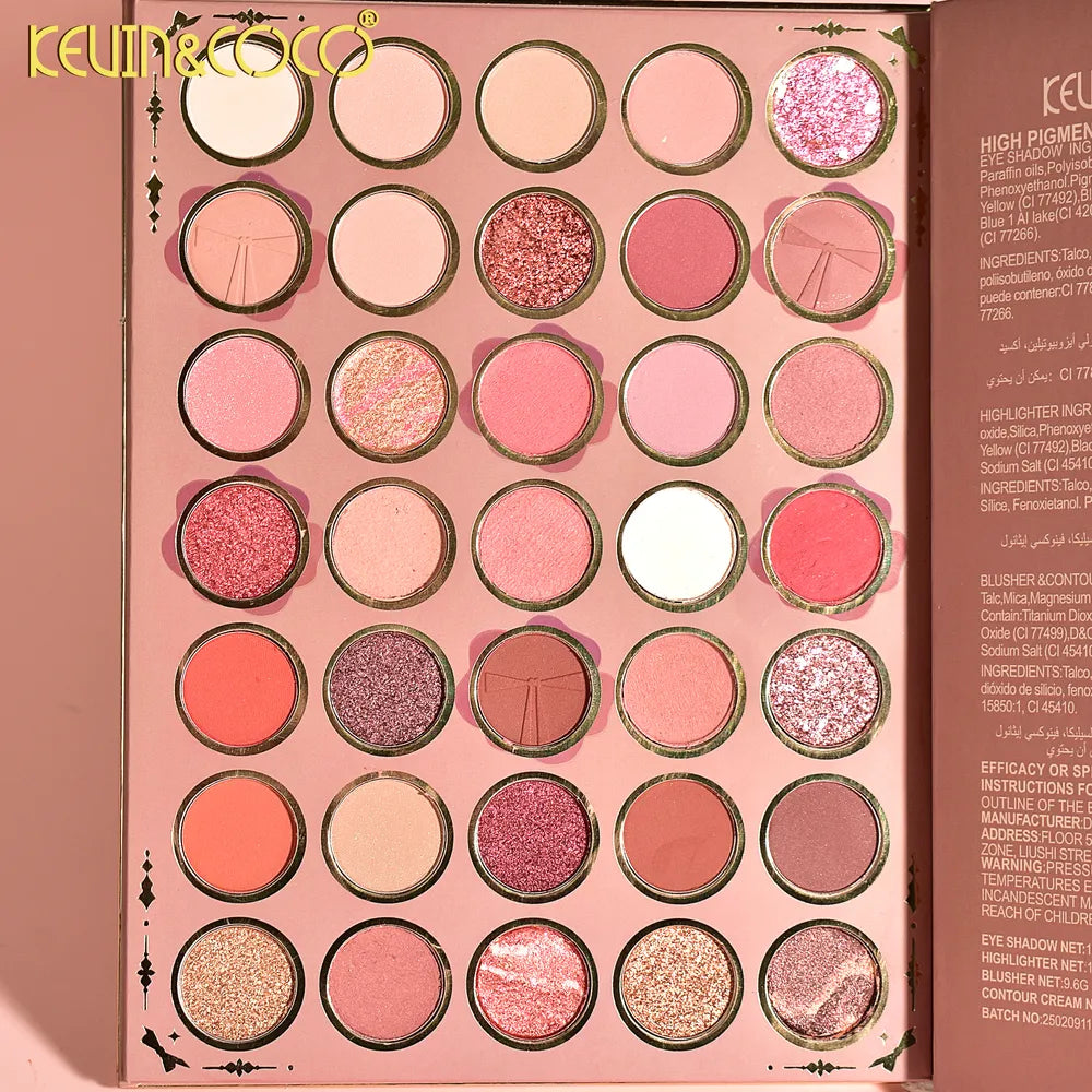 Paleta de Sombras de Ojos Brown Bowknot de 117 Colores