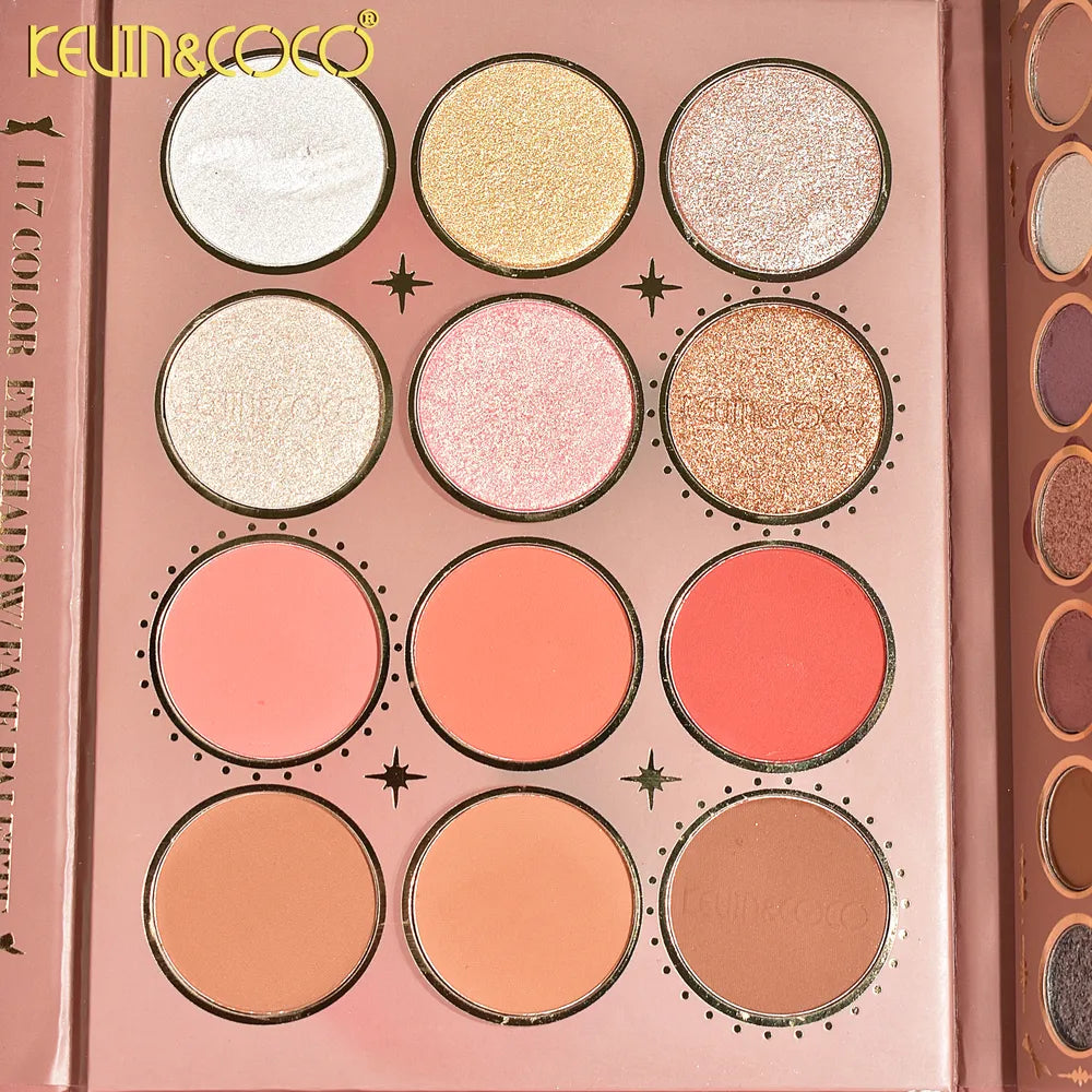 Paleta de Sombras de Ojos Brown Bowknot de 117 Colores