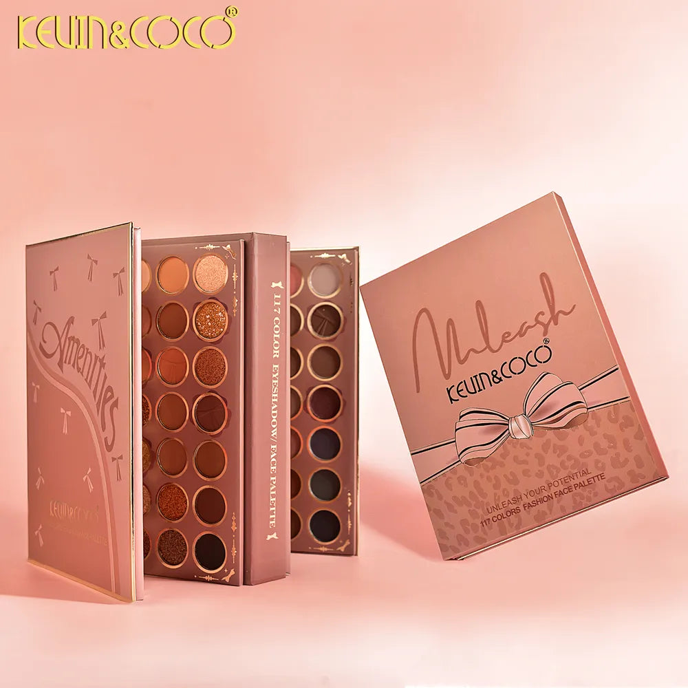 Paleta de Sombras de Ojos Brown Bowknot de 117 Colores