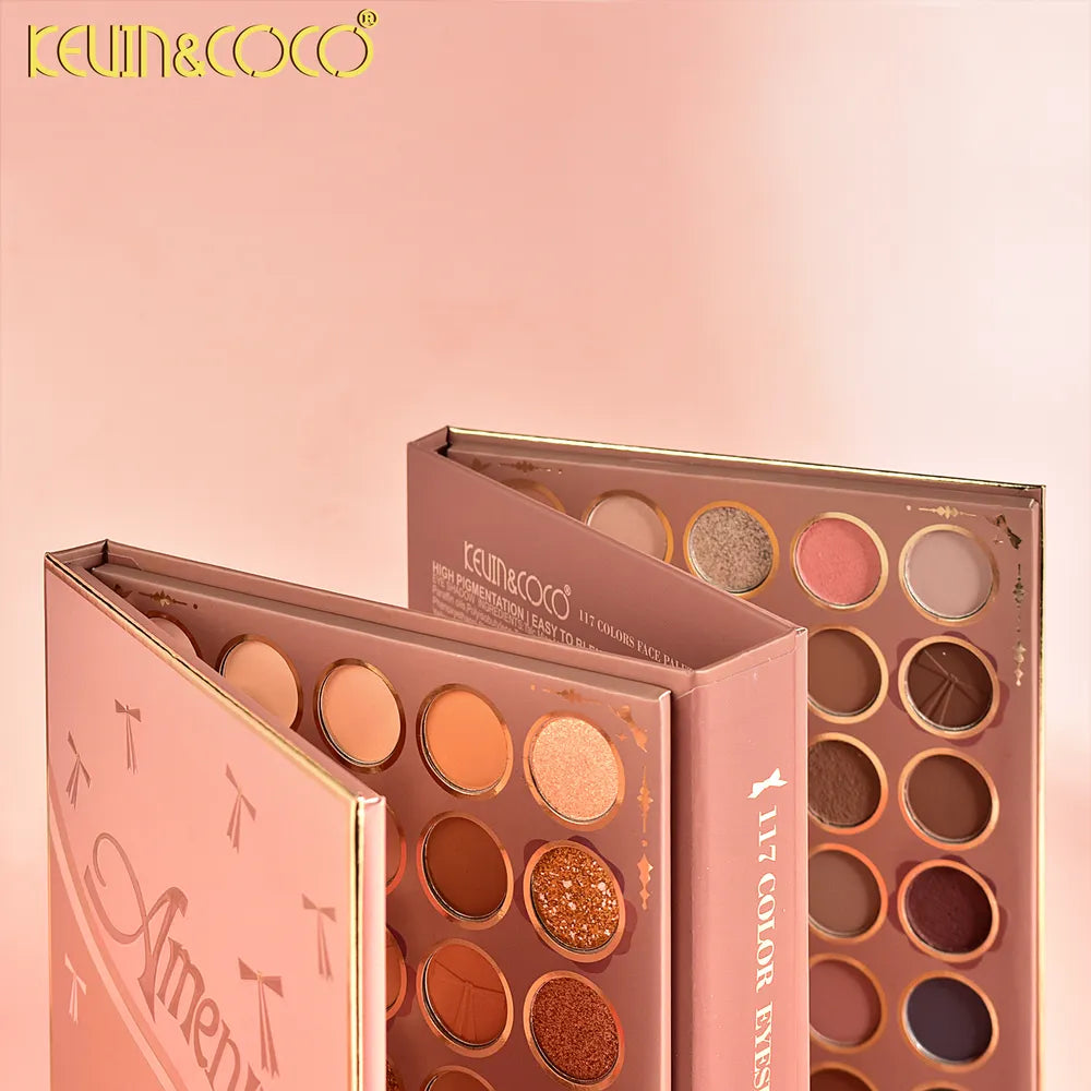 Paleta de Sombras de Ojos Brown Bowknot de 117 Colores