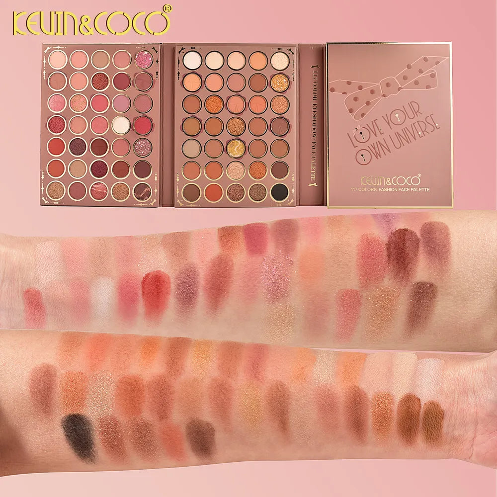 Paleta de Sombras de Ojos Brown Bowknot de 117 Colores