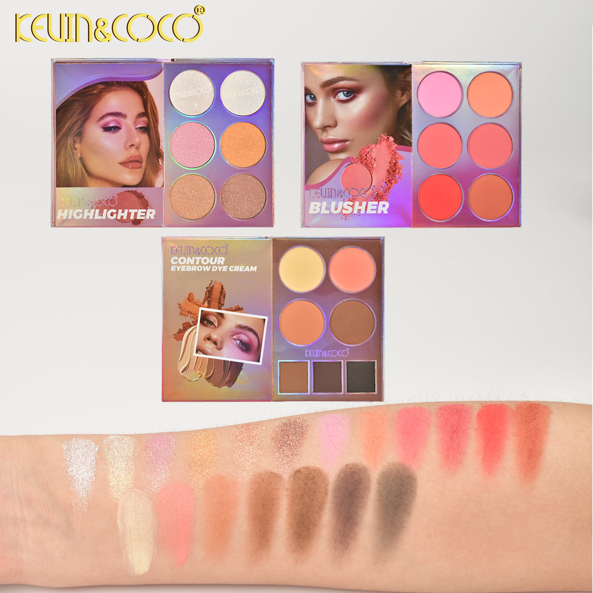 Paleta de Maquillaje de 67 Tonos: Colorete, Sombra de Ojos, Iluminador.