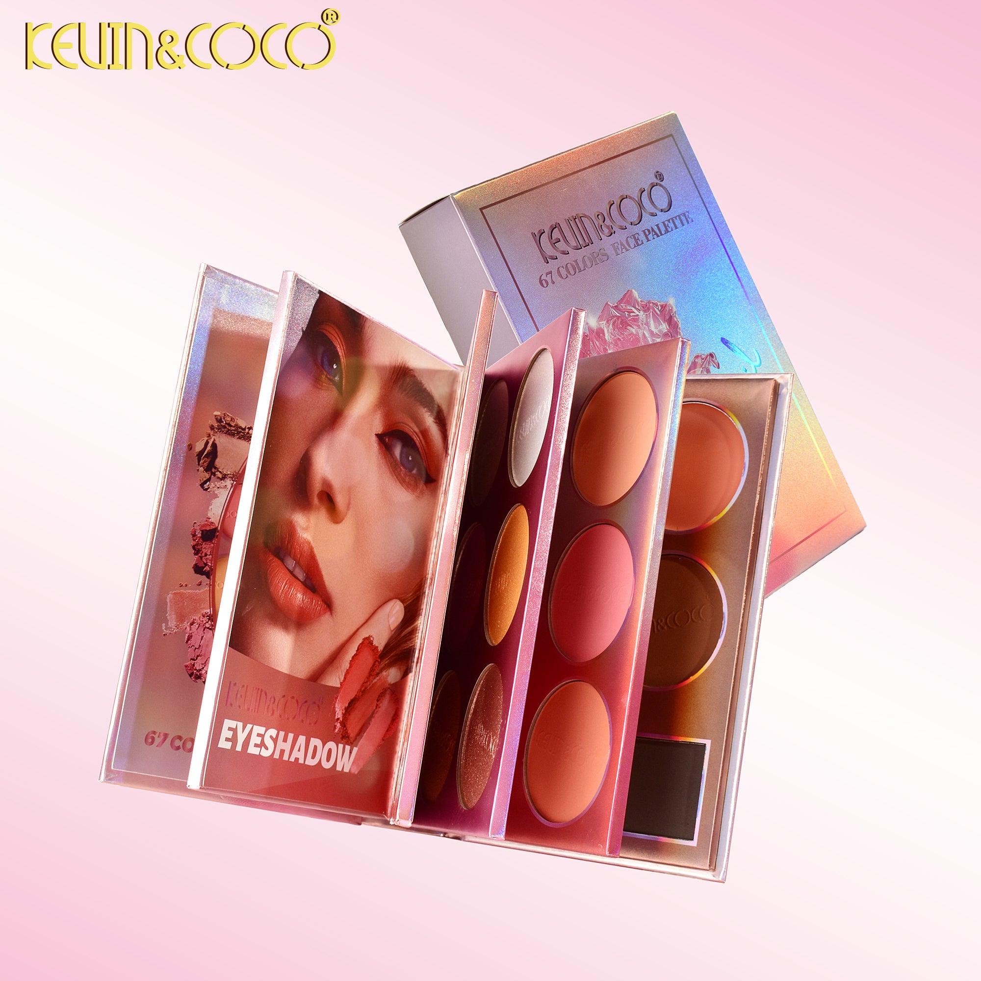 Paleta de Maquillaje de 67 Tonos: Colorete, Sombra de Ojos, Iluminador.