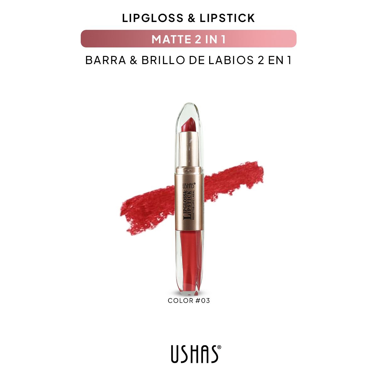 Lip Stick+ Lip Gloss 2 in 1 Mate