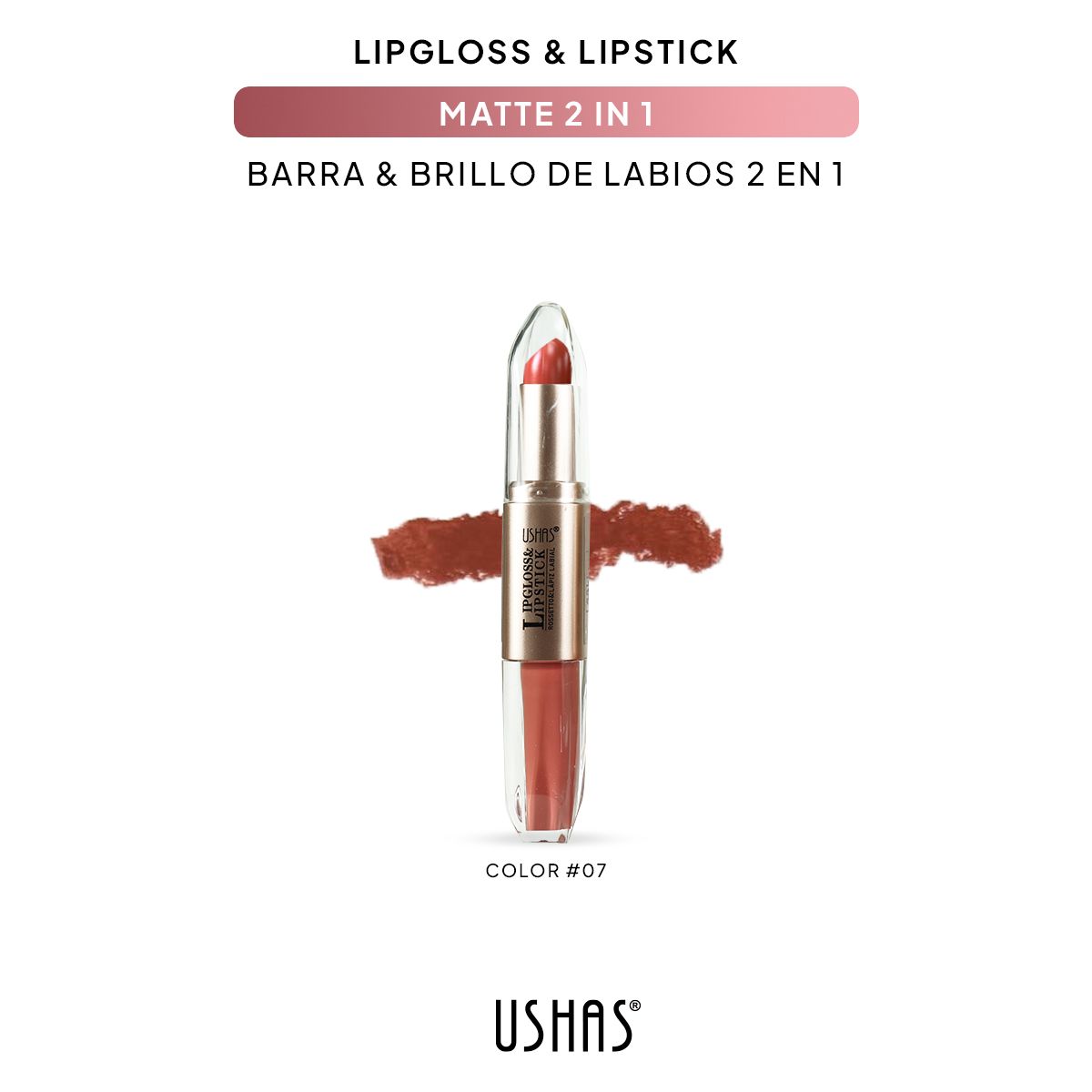 Lip Stick+ Lip Gloss 2 in 1 Mate