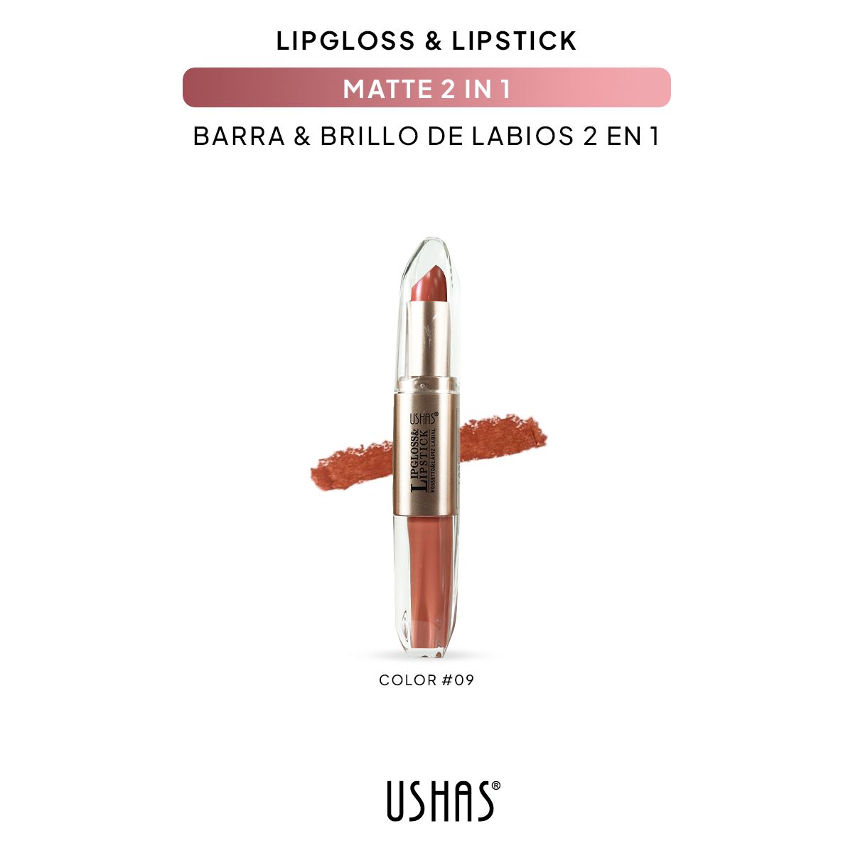 Lip Stick+ Lip Gloss 2 in 1 Mate
