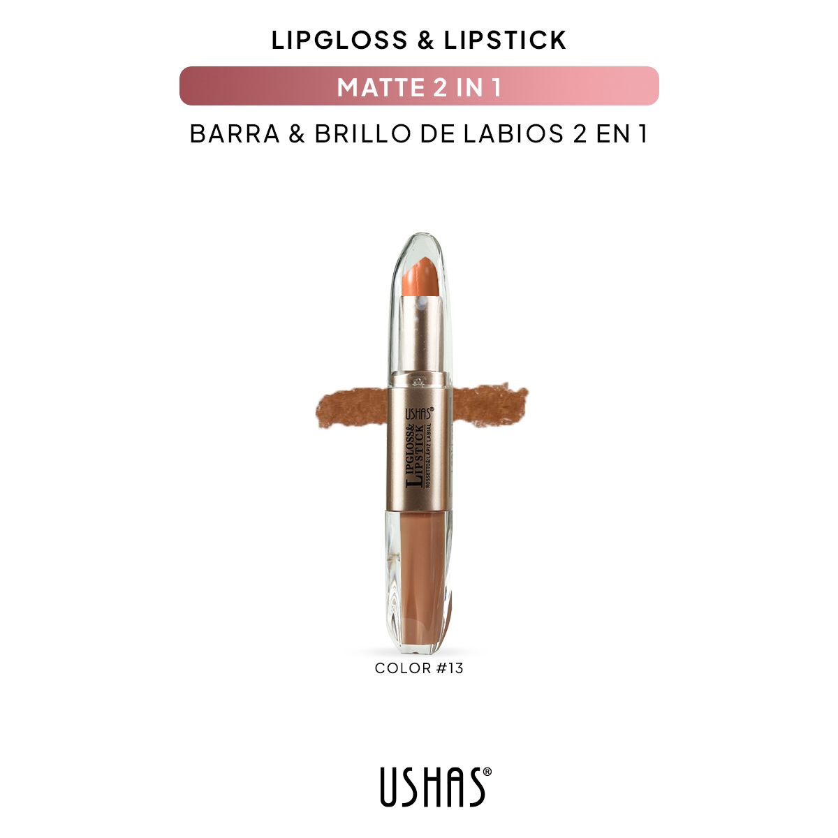 Lip Stick+ Lip Gloss 2 in 1 Mate