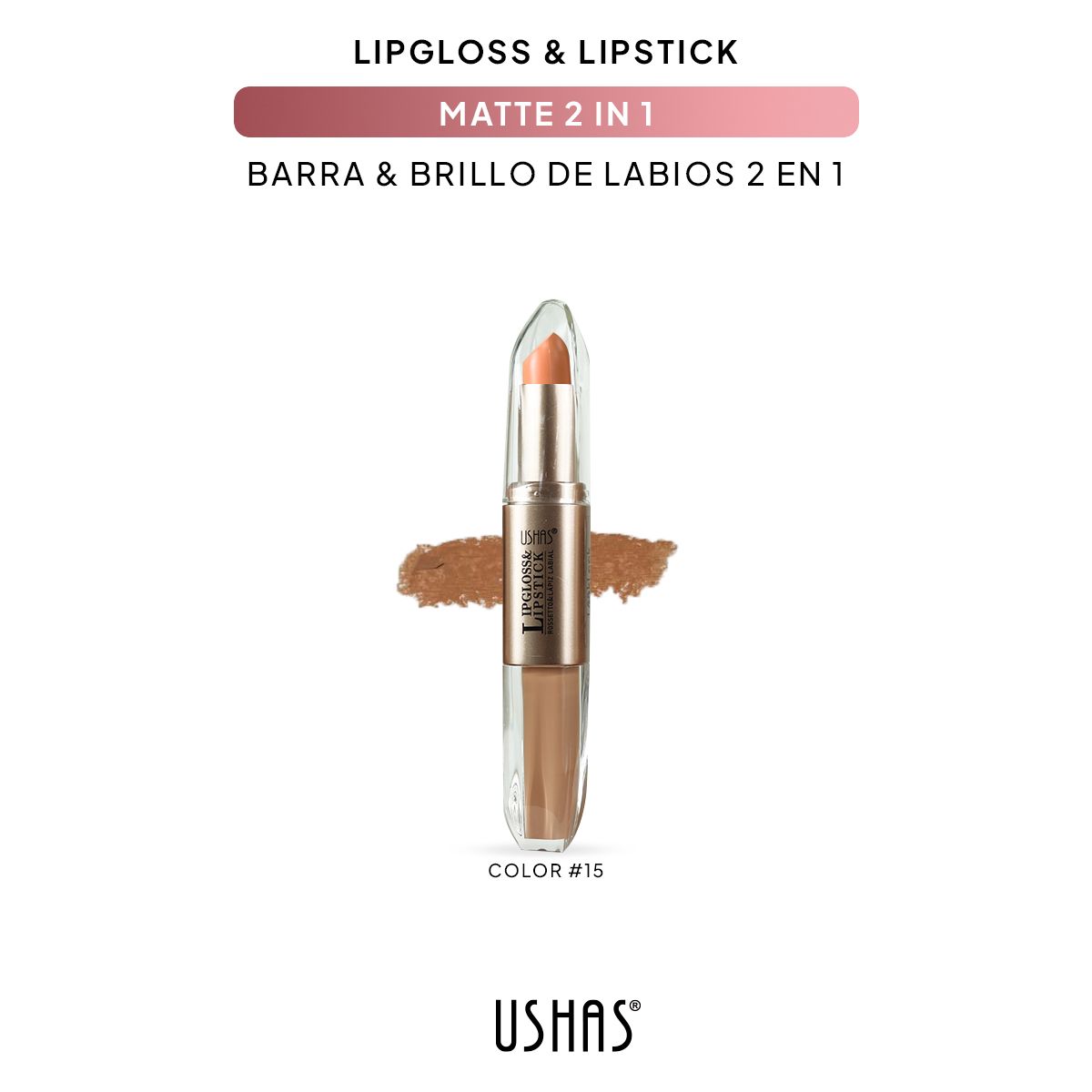 Lip Stick+ Lip Gloss 2 in 1 Mate