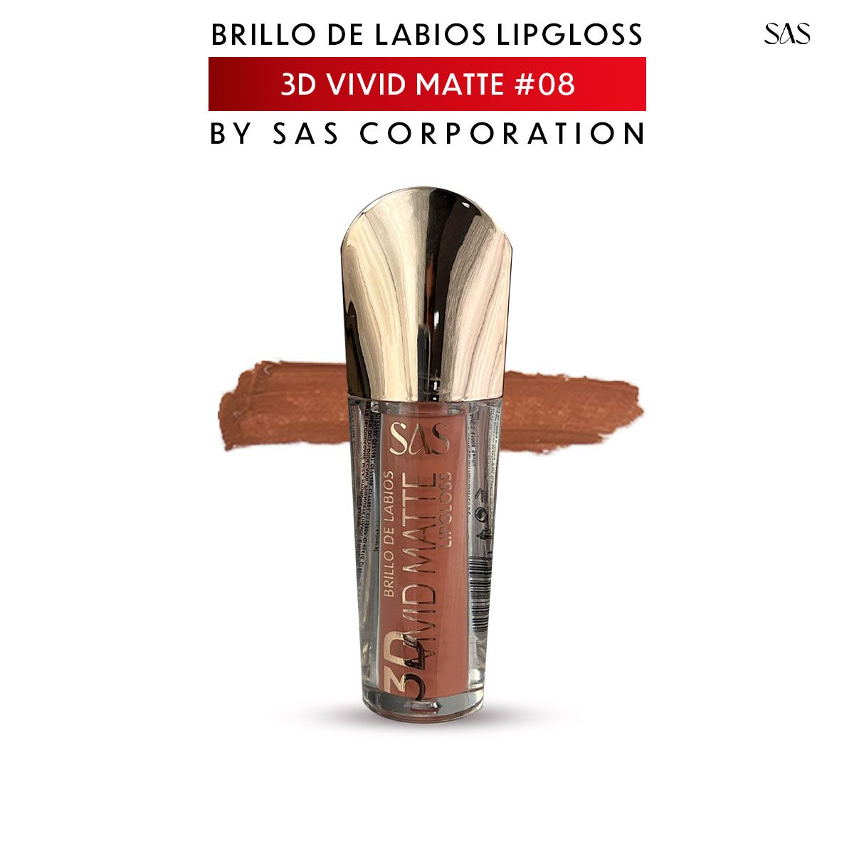 3D Brillo Labial Efecto Mate