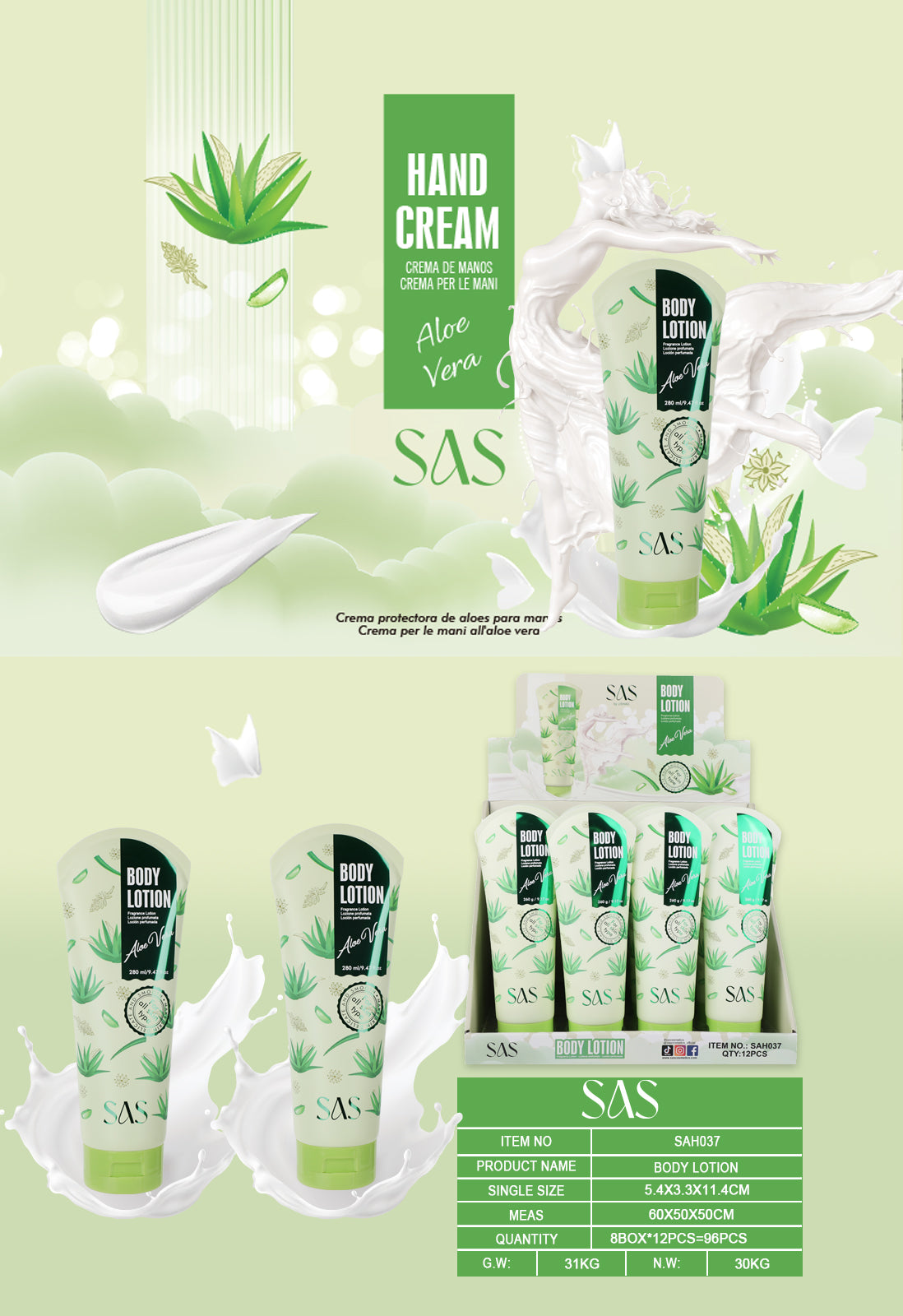 Loción Corporal Perfumada con Aloe Vera