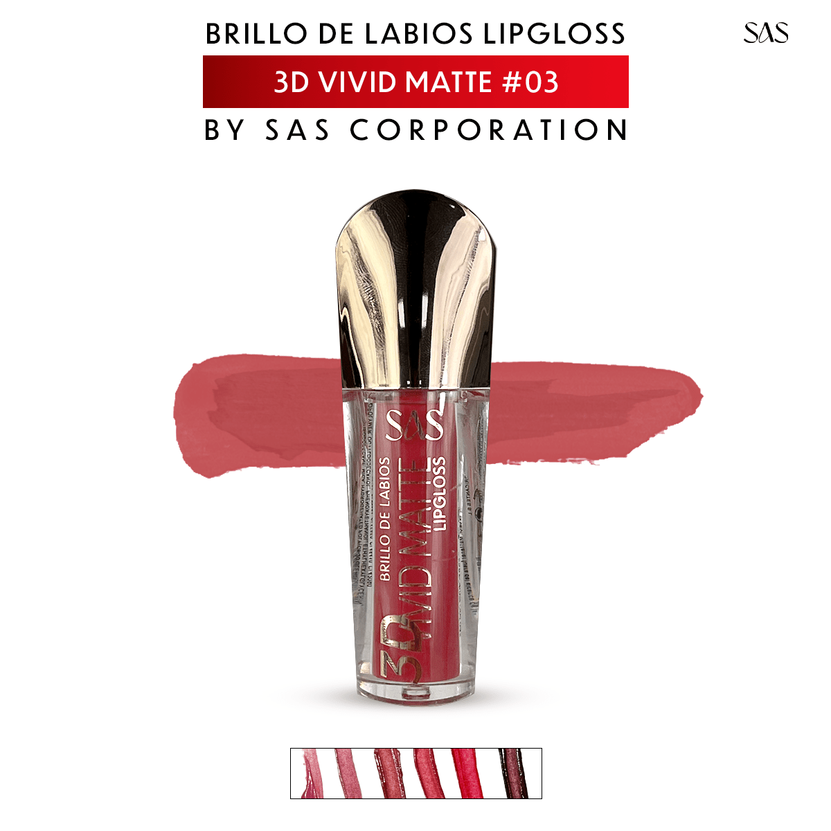 3D Brillo Labial Efecto Mate