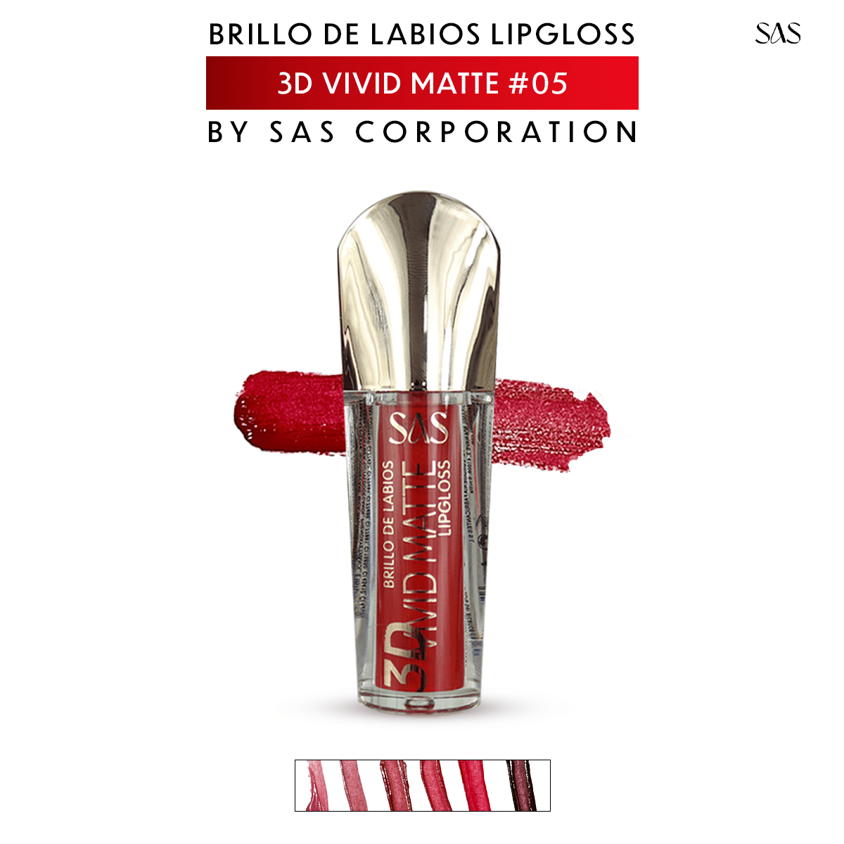 3D Brillo Labial Efecto Mate