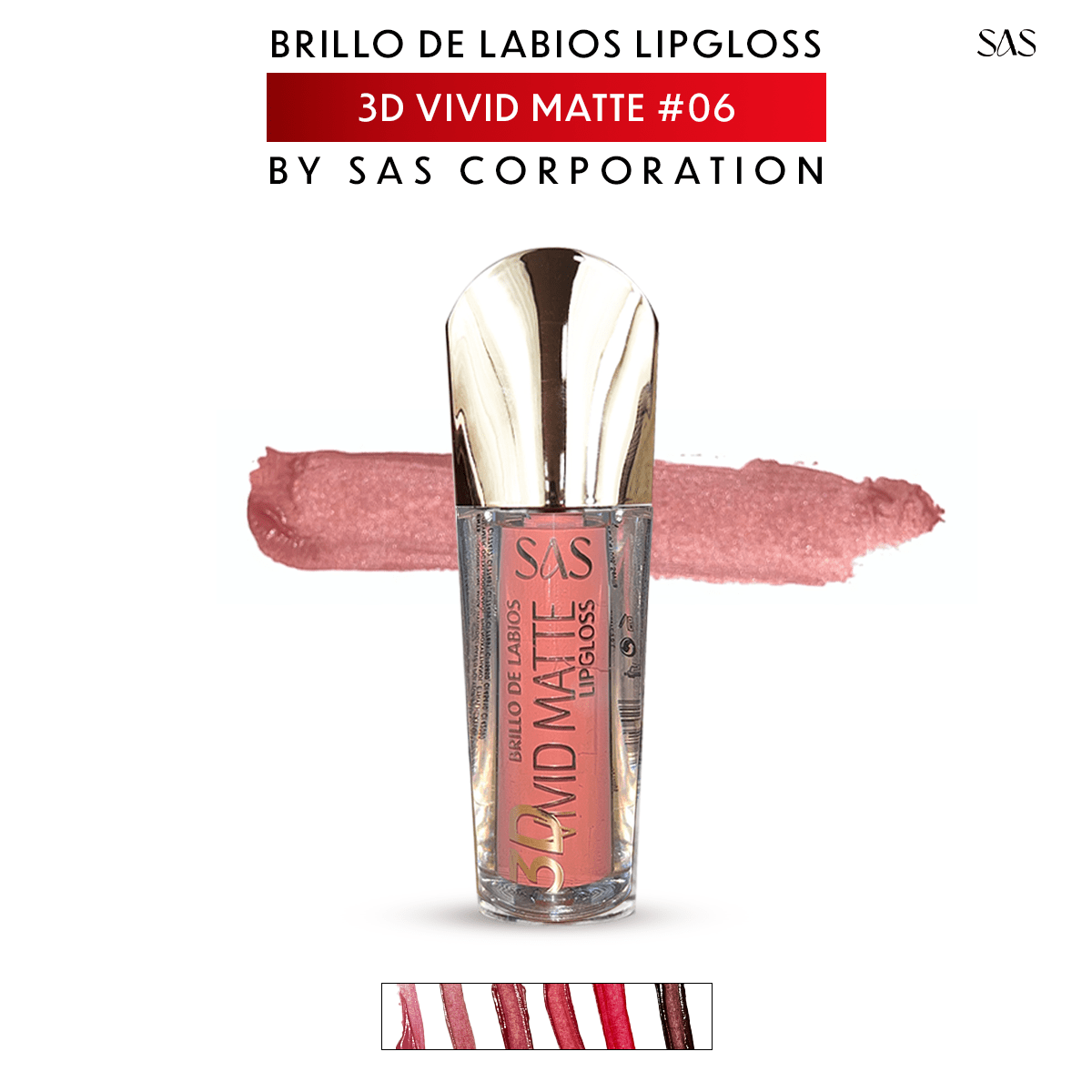 3D Brillo Labial Efecto Mate