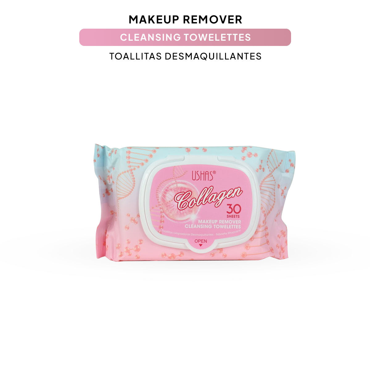 Toallitas Desmaquillantes 30 Unidades/Caja de Colágeno