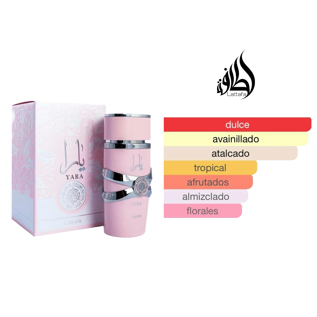 Perfume Yara Eau de Parfum, Fragancia Árabe. Perfume Mujer Larga Duración, Lattafa. 100 ML