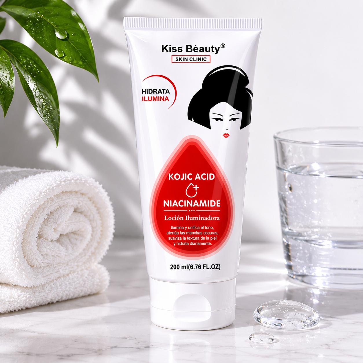 Skincare Cuidado  Kojic Acid Loción con Ácido Kójico y Niacinamida, Vitamina C, Colágeno, AHA, Ácido HialurónicoPiel Ilu