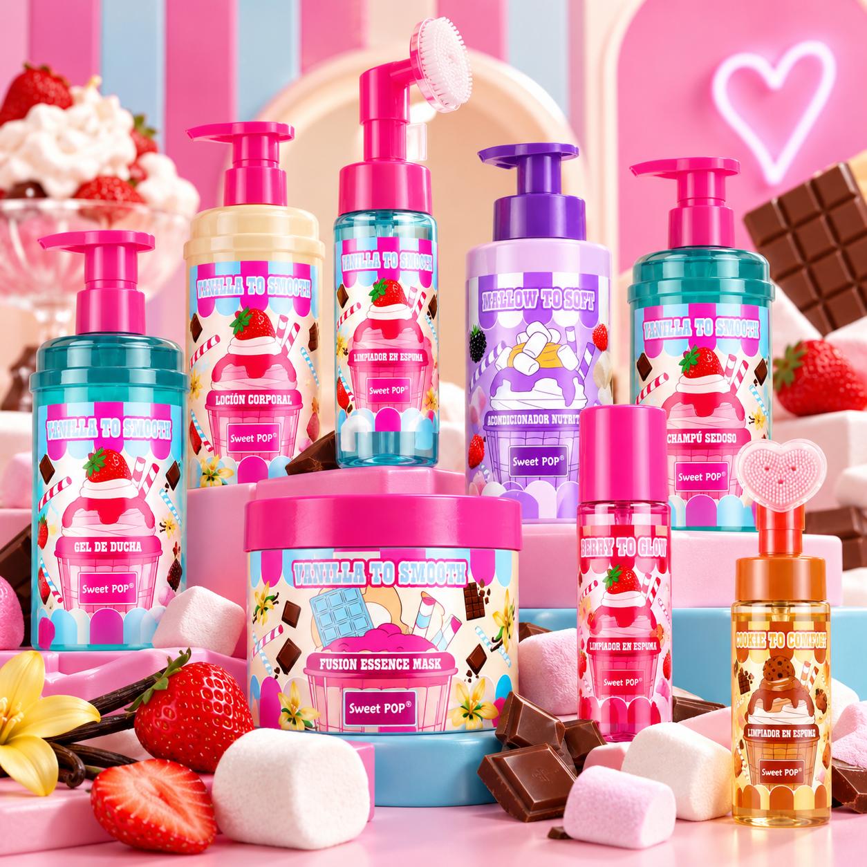 Cuidado Corporal y Capilar – Colección Completa, Gel de Ducha, Loción, Champú, Acondicionador, Bruma y Limpiador Facial.