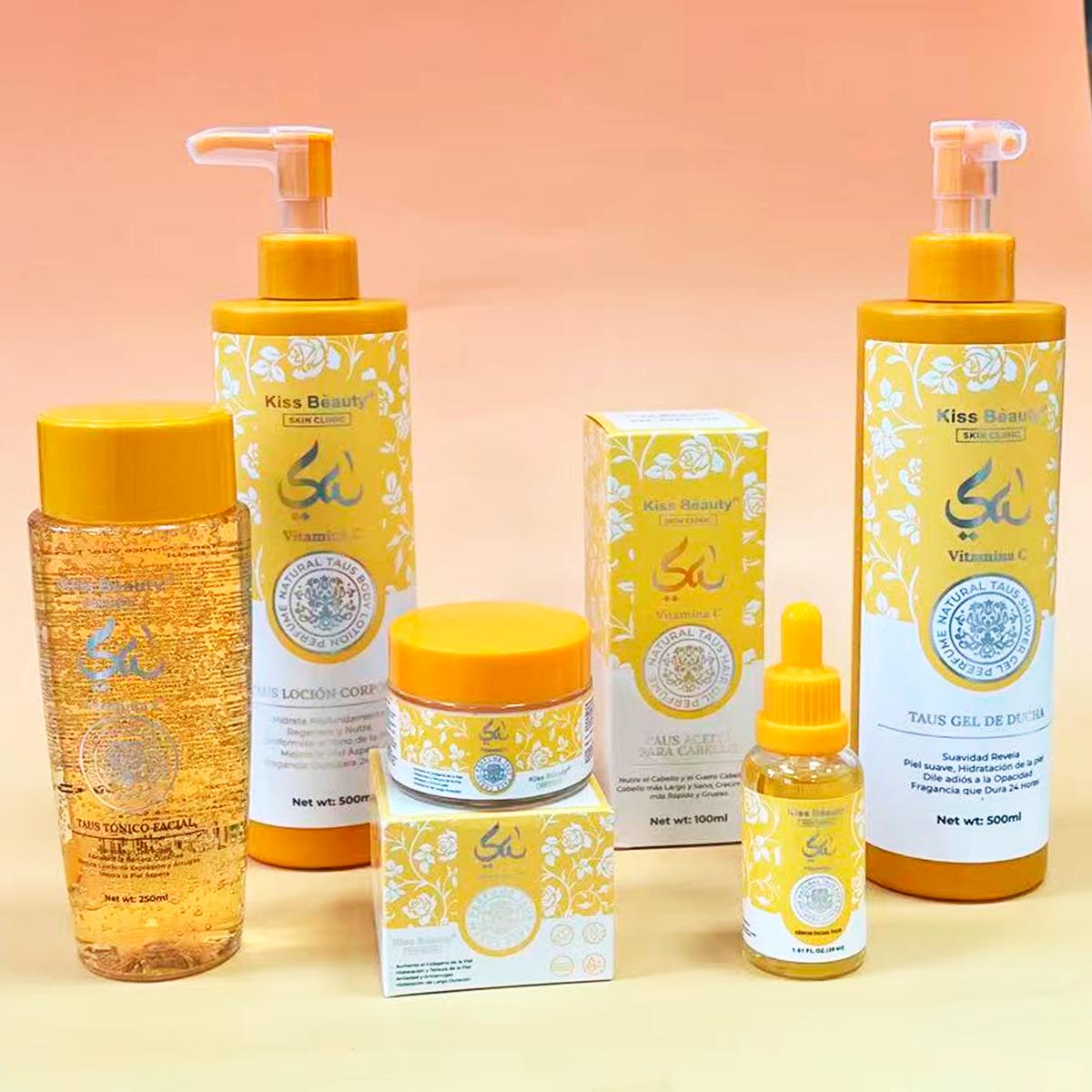 SkinCare Gama Completa a Perfume  Tous con Vitamina C , Mascarilla Facial, Limpiador Facial, Gel de Ducha, Loción Corpor