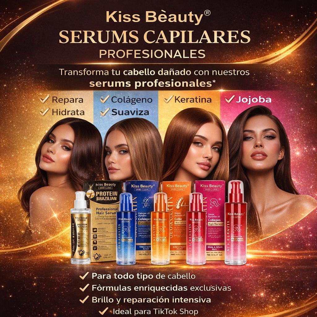 Professional Hair Serum 100 ml – Sérum Capilar Hidratante y Reparador – Keratina, Colágeno y Aceites Naturales – Para Ca