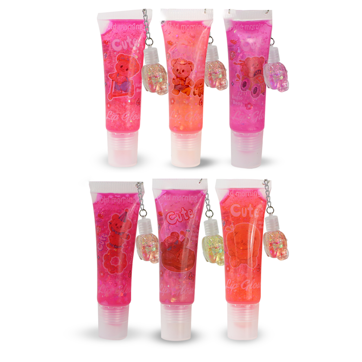 Hold Morning Cute Lip Gloss Hidratante Colgante Osito